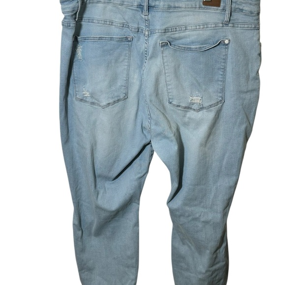 Judy Blues‎ Plus Size Boyfriend Fit Distressed Jeans Size 22W Light Wash - Picture 2 of 6